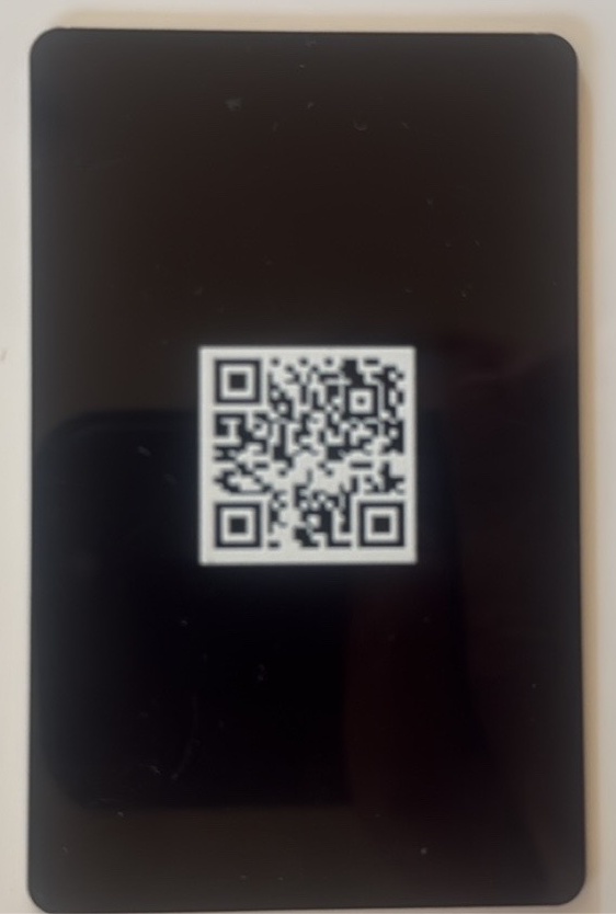Scan or tap card to save locksmith contact details